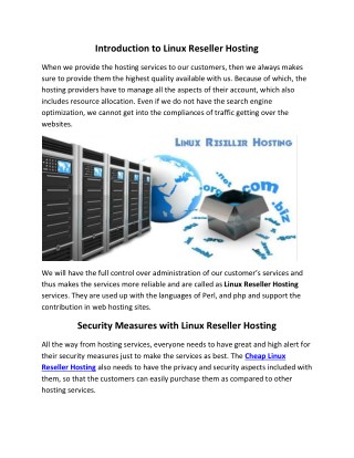 Linux Reseller Hosting