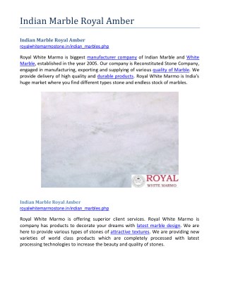Indian Marble Royal Amber