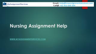 Affordable Nursing Assignemnt Writing Help at Myassignmentservices.com
