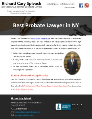 Best Probate Lawyer in NY