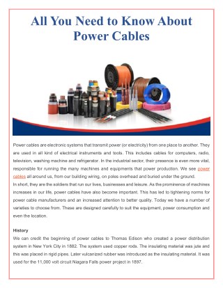 All You Need to Know About Power Cables