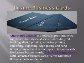 Luxury business cards