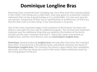 Dominique longline bra