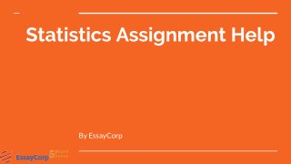 Statistics assignment help | Statistics Homework Help