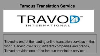 Leading Translation Services - Travod International