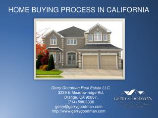 HOME BUYING PROCESS IN CALIFORNIA