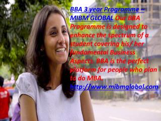 BBA 3 year Programme