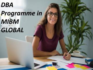 DBA Programme the best online DBA in India