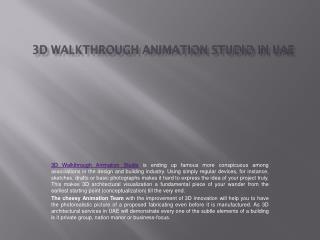 3D Walkthrough Animation Studio in UAE