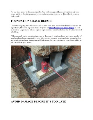 The Importance of Foundation Crack Repair