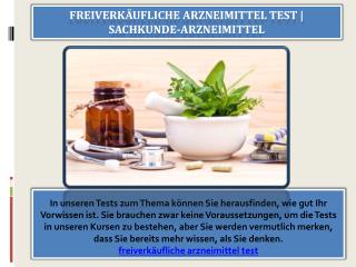 Freiverkäufliche arzneimittel test | Sachkunde-arzneimittel