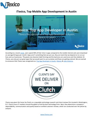 iTexico - Top Mobile App Development in Austin