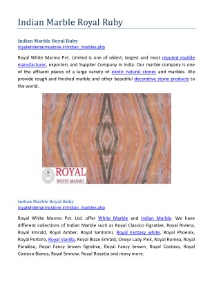 Indian Marble Royal Ruby