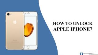 How To Unlock Apple iPhone 7