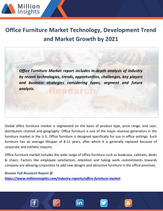 Office Furniture Market Technology, Development Trend and Market Growth by 2021