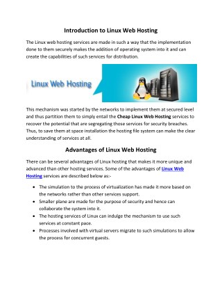 Linux Web Hosting