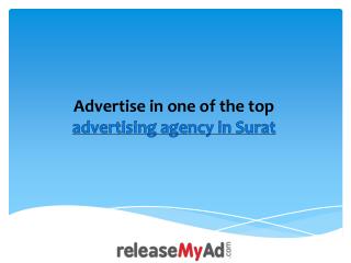 Advertise in one of the top advertising agency in Surat.