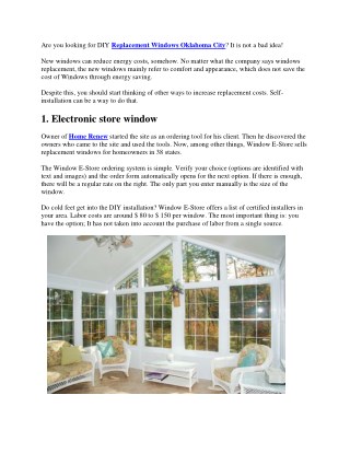 Where to Buy DIY Replacement Windows