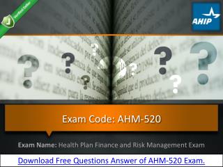 Examsberg AHM-520 Dumps