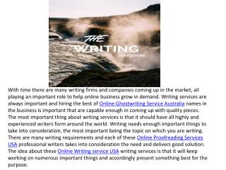 Online Writing Proofreading Services USA Ghostwriting Service Australia