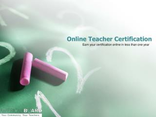 Online Teacher Certification