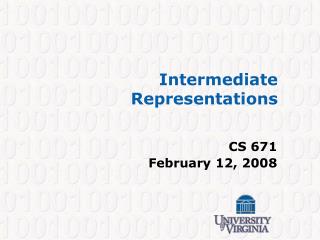 Intermediate Representations