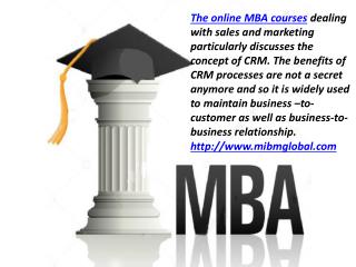 Online MBA courses the concept of CRM