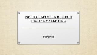 Need of SEO Services for Digital Marketing?