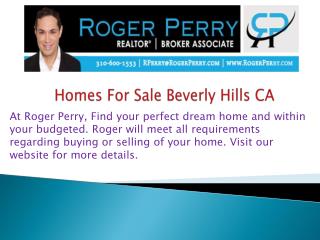 Homes For Sale Beverly Hills CA