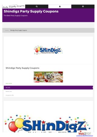 shindigz party supplies coupons