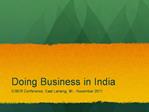 Doing Business in India