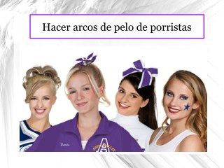 Hacer arcos de pelo de porristas