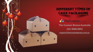 Different types of cake packaging