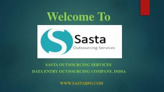 Outsource Mortgage Data Entry Services I Sasta Outsourcing Services