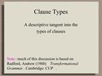 Clause Types