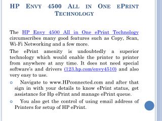 All In One Printer ePrint Technology For HP Envy 4500