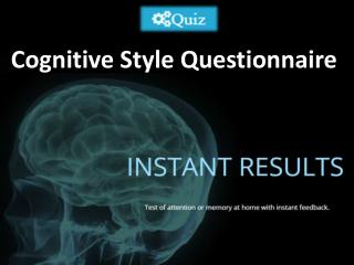 Cognitive Style Questionnaire