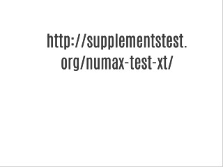 NuMax Test XT
