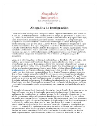 Abogados de Inmigración