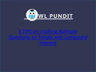 Tips on Answering Questions Based on Simple & Compound Interest