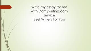 Essay writing service - type my essay for me