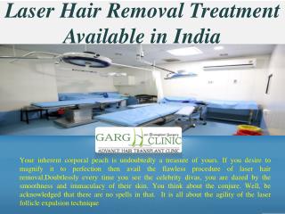 Laser Hair Removal Treatment Available in India