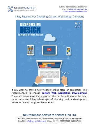 4 Key Reasons For Choosing Custom Web Design Company