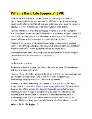 What is Basic Life Support