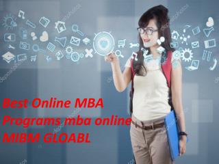 Best Online MBA Programs mba online MIBM GLOABL