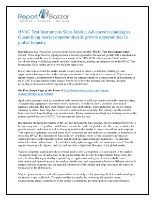 HVAC Test Instruments Sales Market Analysis- Application, Type, Voltage, End-User, Category, Global Trends and Forecast