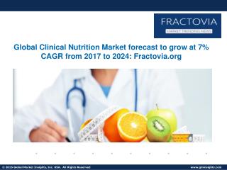 Clinical Nutrition Market to grow at 7% CAGR from 2017 to 2024