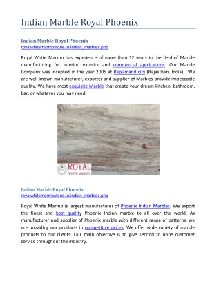 Indian Marble Royal Phoenix