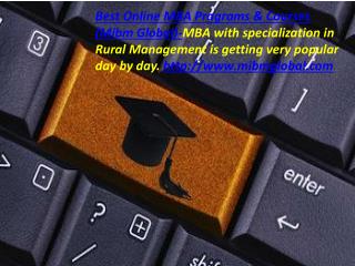 Best Online MBA Programs & Courses MBA with specialization in (Mibm Global)