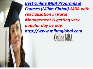 Best Online MBA Programs & Courses very popular day by day